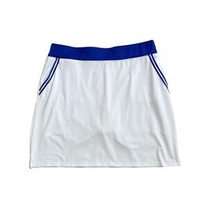 COURT HALEY Womens Size Medium White Blue Pull On Tennis Athletic Skort Skirt